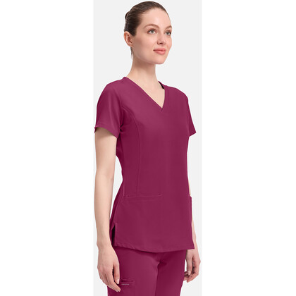 Γυναικεία Μπλούζα Healing Hands Monica | V-Neck | 4 Τσέπες | Wine