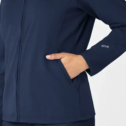 Γυναικεία Ιατρική Ζακέτα Fleece Wonderwink 8209 Full Zip | Navy Blue