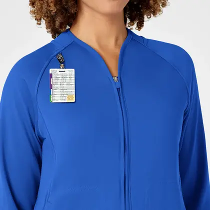 Γυναικεία Ιατρική Ζακέτα Fleece Wonderwink 8209 Full Zip | Royal Blue