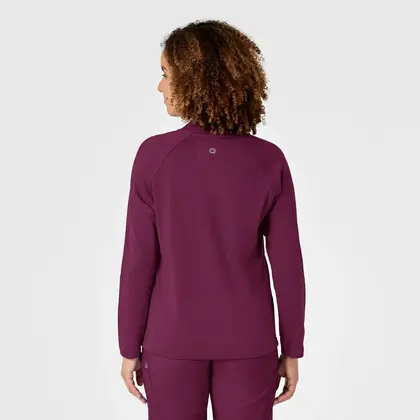 Γυναικεία Ιατρική Ζακέτα Fleece Wonderwink 8209 Full Zip | Wine