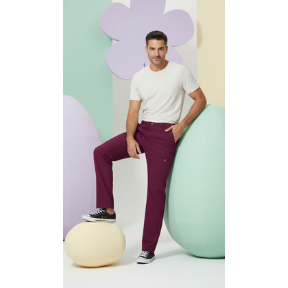 Παντελόνι Ανδρικό Υγειονομικών Wonderwink W123 Flat Front Cargo Wine