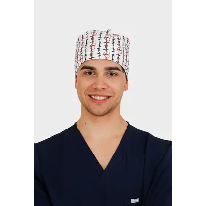 Σκουφάκι Χειρουργείου Unisex Dr. Scrub Heartbeat Grid
