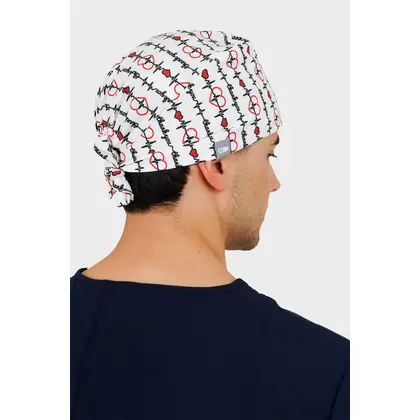 Σκουφάκι Χειρουργείου Unisex Dr. Scrub Heartbeat Grid