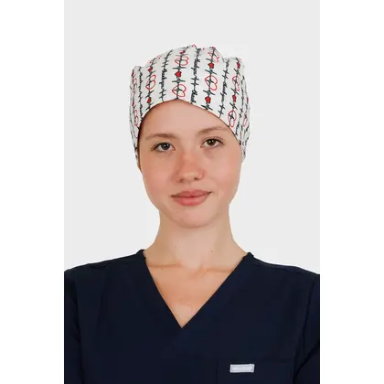 Σκουφάκι Χειρουργείου Unisex Dr. Scrub Heartbeat Grid
