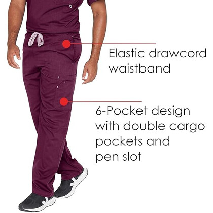 Παντελόνι Ανδρικό Υγειονομικών Barco Grey's Anatomy Preston | Wine