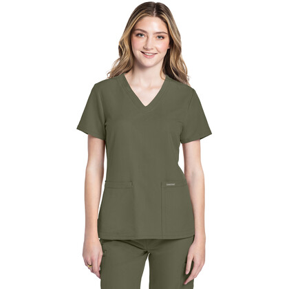 Γυναικεία Μπλούζα Cherokee Workwear Originals Ultra | V-Neck | 2 Τσέπες | Olive