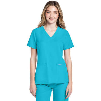 Γυναικεία Μπλούζα Cherokee Workwear Originals Ultra | V-Neck | 2 Τσέπες | Turquoise