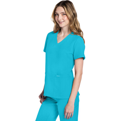 Γυναικεία Μπλούζα Cherokee Workwear Originals Ultra | V-Neck | 2 Τσέπες | Turquoise