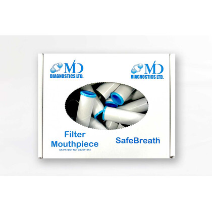 Επιστόμια SafeBreath™ με Φίλτρο (200 τμχ) - MD Diagnostics