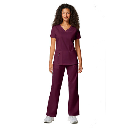 Γυναικεία Μπλούζα Cherokee Core Stretch | V-Neck | 3 Τσέπες | Wine