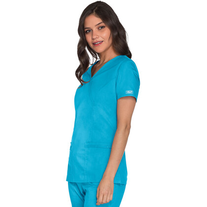 Γυναικεία Μπλούζα Cherokee Core Stretch | Mock Wrap | 3 Τσέπες | Turquoise