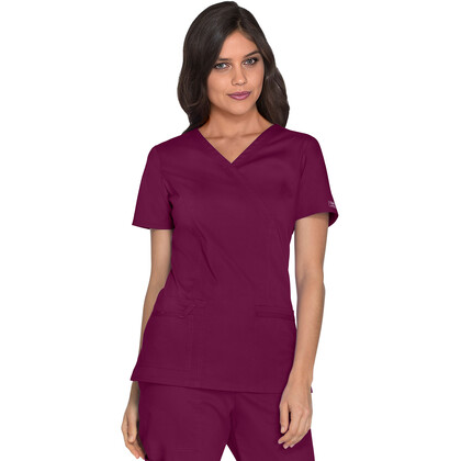 Γυναικεία Μπλούζα Cherokee Core Stretch | Mock Wrap | 3 Τσέπες | Wine