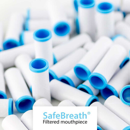 Επιστόμια SafeBreath™ με Φίλτρο (200 τμχ) - MD Diagnostics