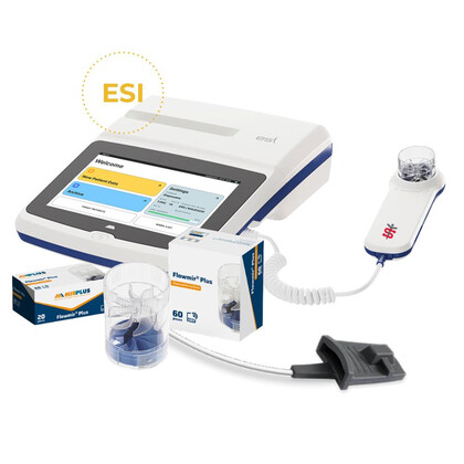 MIR Spirolab Plus ESI Επαγγελματικό Σπιρόμετρο με Λογισμικό MIR Spiro Platinum | Δείκτης Βαρύτητας Εμφυσήματος | 60 Τουρμπίνες FlowMir Plus | Οξυμετρία