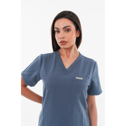 Μπλούζα Γυναικεία Υγειονομικών Premium Dr.Scrub Navy Grey