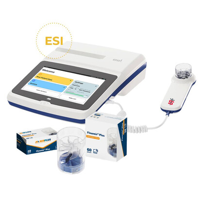 MIR Spirolab Plus ESI Επαγγελματικό Σπιρόμετρο με Λογισμικό MIR Spiro Platinum | Δείκτης Βαρύτητας Εμφυσήματος | 60 Τουρμπίνες FlowMir Plus