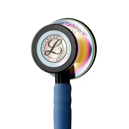 Στηθοσκόπιο 3M Littmann® Cardiology IV™ 6242C Navy Blue, High-Polish Rainbow Satin Finish, Black Stem
