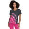 Μπλούζα Γυναικεία Υγειονομικών KOI™ USA Cali Tie Dye Burst Flamingo