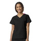 Μπλούζα Γυναικεία Υγειονομικών WonderFlex Button Curved Neck Friendship Wonderwink Black