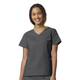 Μπλούζα Γυναικεία Υγειονομικών WonderFlex Button Curved Neck Friendship Wonderwink Charcoal