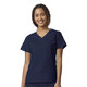 Μπλούζα Γυναικεία Υγειονομικών WonderFlex Button Curved Neck Friendship Wonderwink Navy Blue